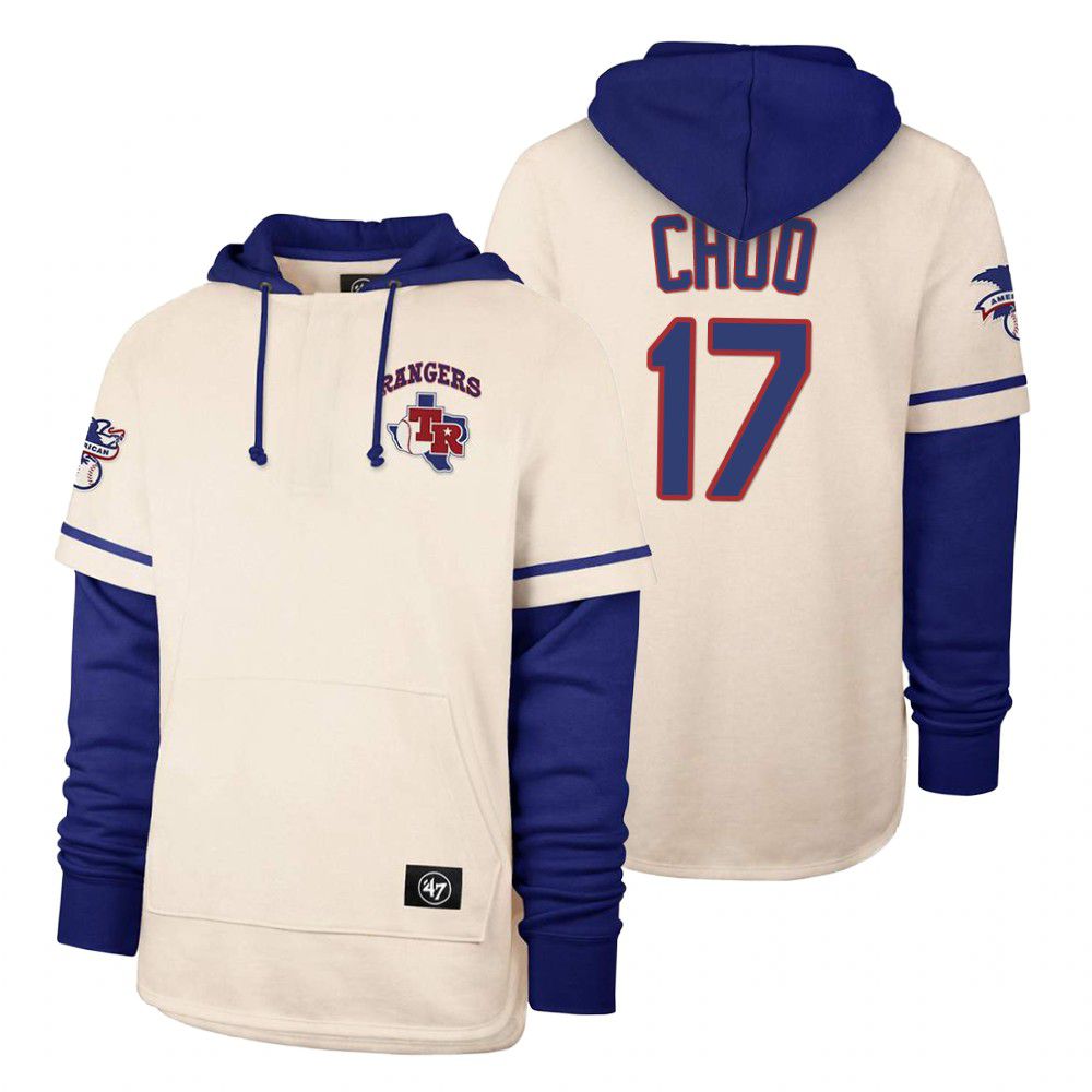 Men Texas Rangers #17 Choo Cream 2021 Pullover Hoodie MLB Jersey->pittsburgh pirates->MLB Jersey